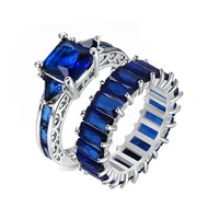 uilz fashion big blue stone ring charm jewelry women cz wedding promise engagement rings ladies accessories gifts wholesale