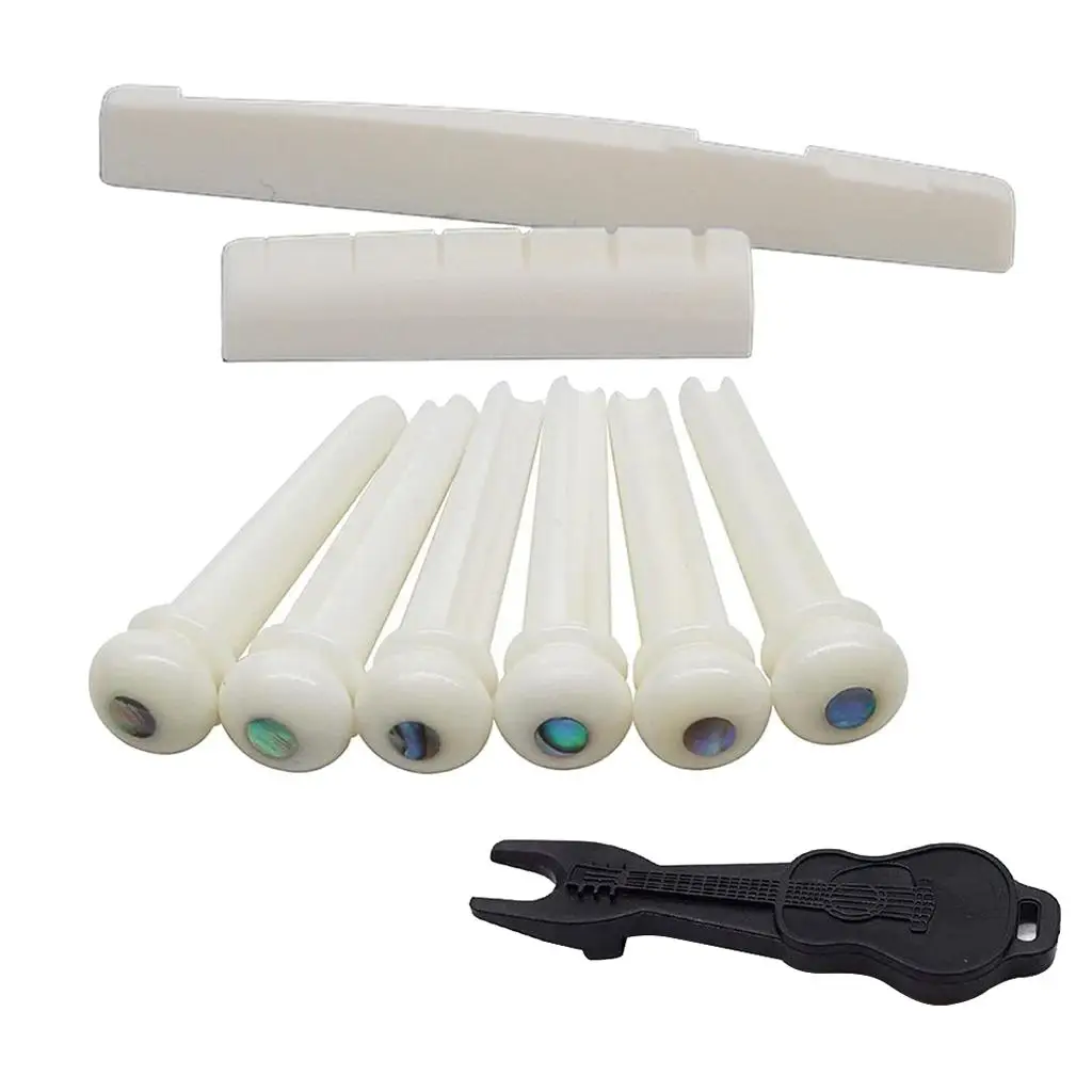 

Saddle +1x Slotted +6x Bridge Pin Set for Classical Guitar