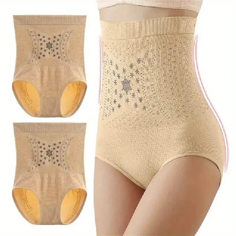 1 Article High-Waisted Body Shaper Panties Tummy Control Shapewear Fat Burning Waist Trainer Breathable Slimming Bodysuit Und