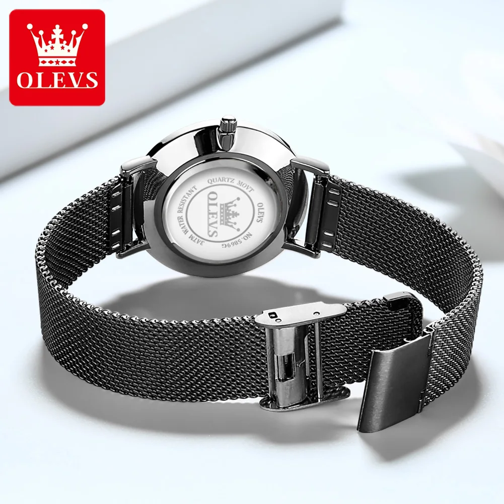OLEVS Original Women Quartz Watches Top Luxury Brand Waterproof Stainless Steel Elegant Dress Ladies Wristwatches Reloj Mujer