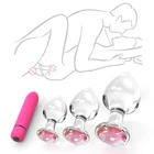 ХрустальнаяРозоваястеклянная Анальная пробка алмазвставкаювелирное изделиепрозрачная Анальная пробка Вибратор Анальная пробка фаллоимитатор Секс анальные игрушки