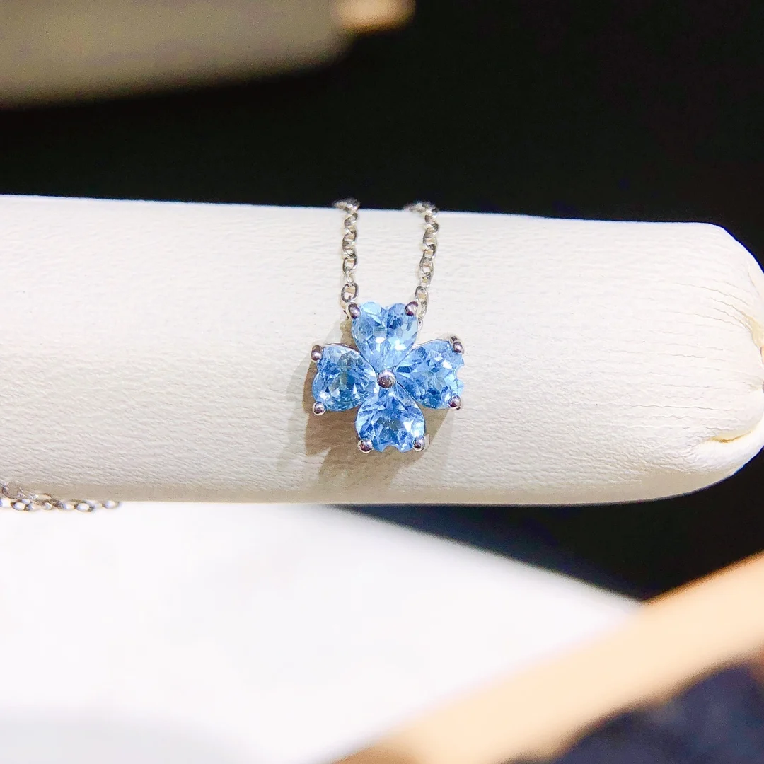Подвеска London Blue Topaz. Основной камень 4 мм серебро 925 пробы с инкрустацией