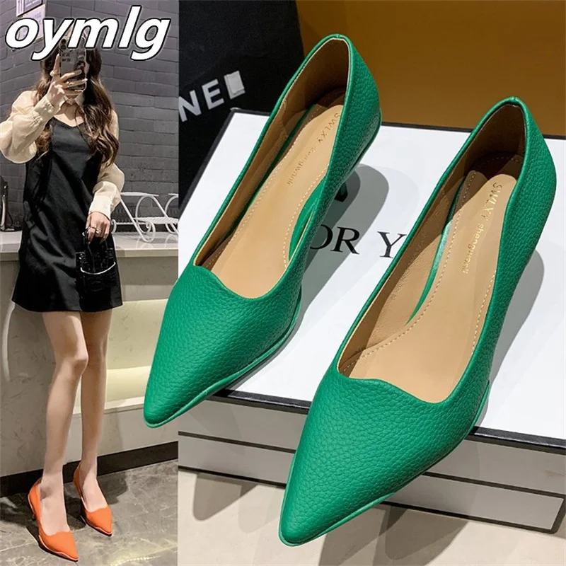 

2022 autumn new fashion shoes fashion pointed toe shallow mouth lychee pattern high heels stiletto professional shoes women