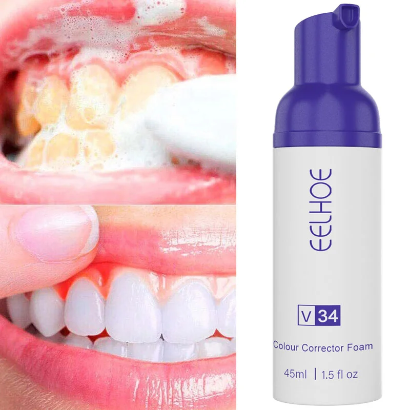 

Teeth Whitening Mousse Bleaching Toothpaste Removes Smoke Tea Coffee Stains Deep Cleaning Fresh Breath Dental Oral Hygiene Tools