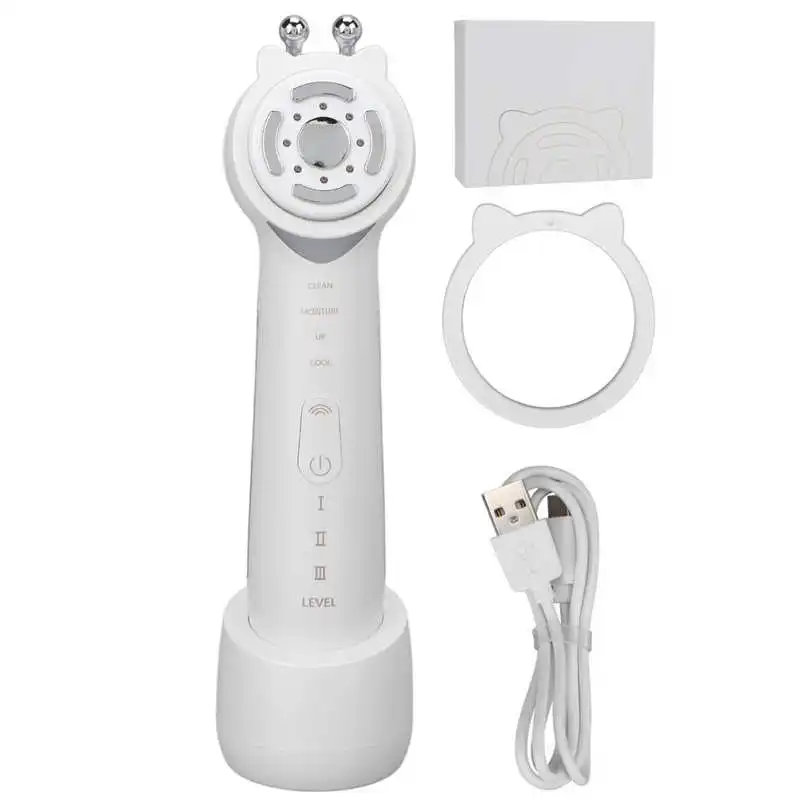 Ultrasonic Facial Cleansing Beauty Machine Household LED Skin Rejuvenation Lifting Firming Face Massager