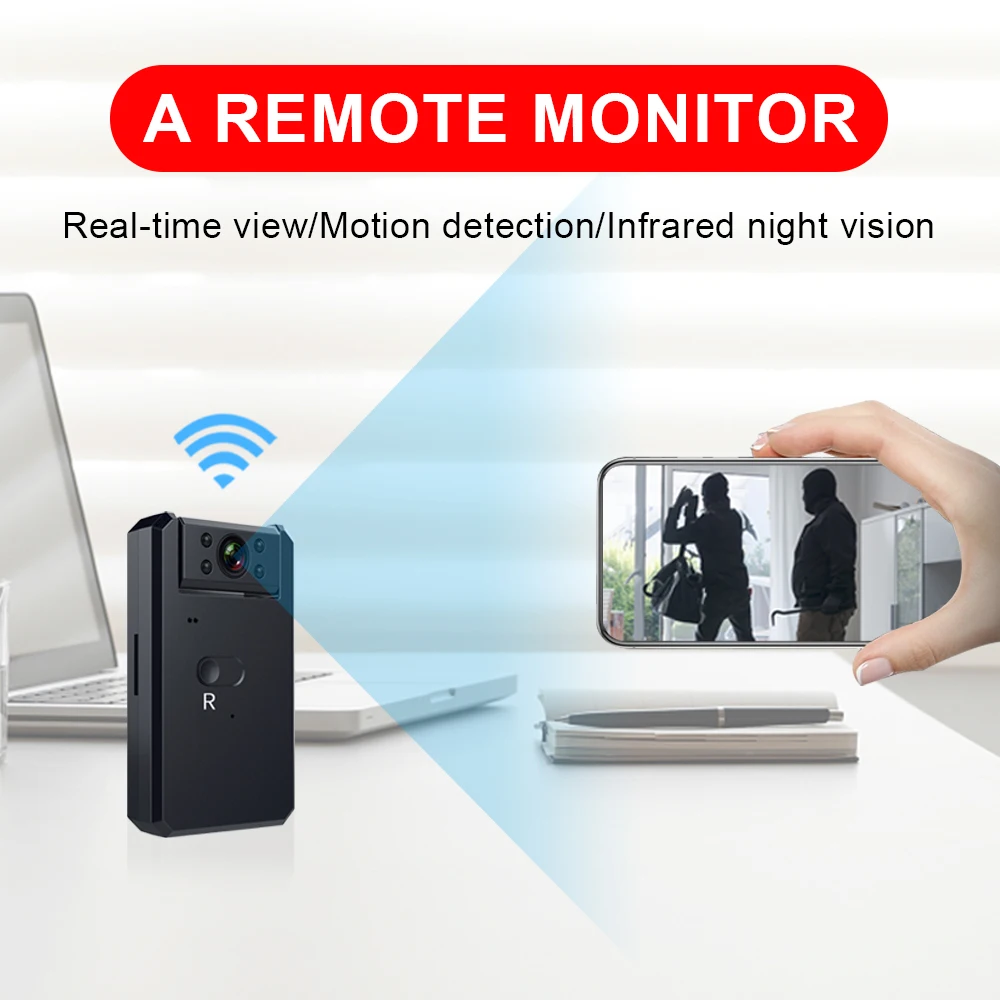 WD6 Mini Camera WiFi 1080P HD Wireless IP Micro Remote Monitor Tiny Video Recorder Motion-Detection Cam Night | Электроника