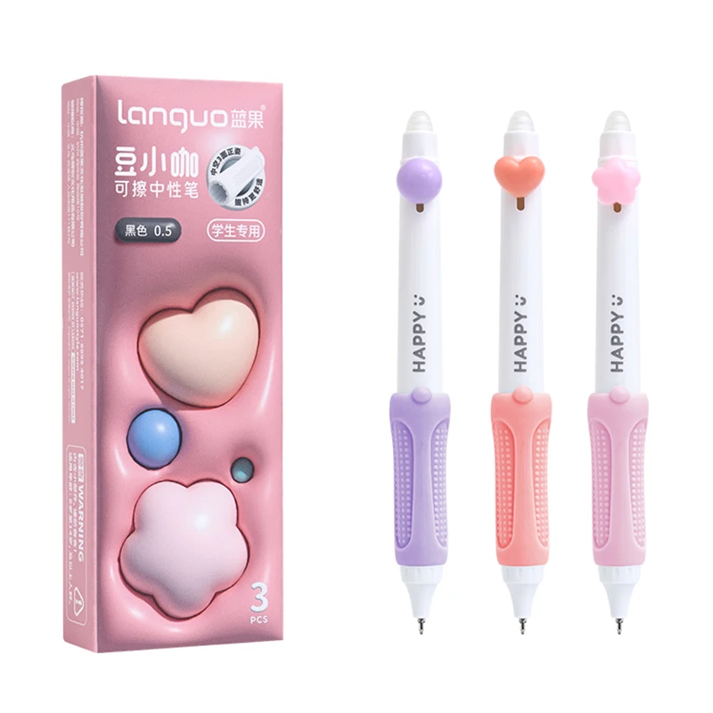 Гелевые ручки PHANTACI со стираемыми чернилами, синие, 0,5 мм, 3 шт.