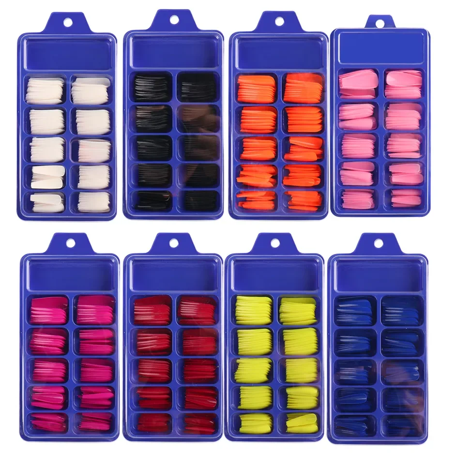 Накладные ногти 100 шт. набор для длинного прессования ногтей гроб балерина