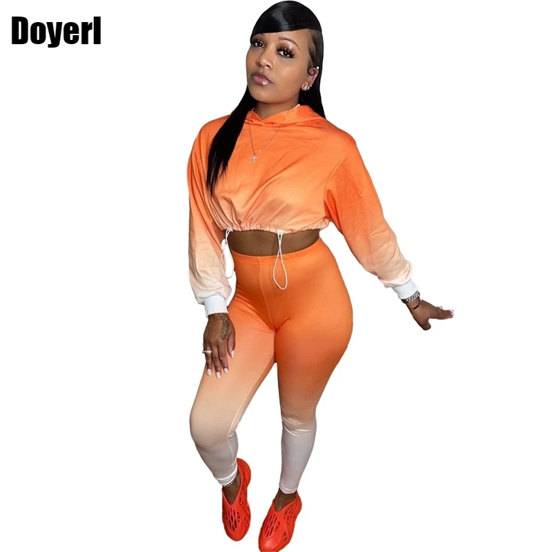 

Осенний комплект из двух предметов, женский спортивный костюм, толстовка с капюшоном и штаны, спортивный костюм, свитшоты и леггинсы с принт...