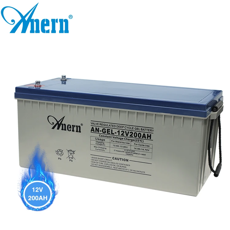 

Anern 12v 36v 48v deep gel battery 100ah 200ah power gel battery