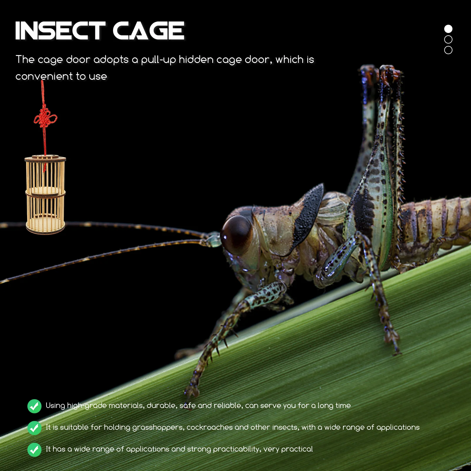 Транспортная клетка для переноски песен контейнер насекомых крикет из цельного