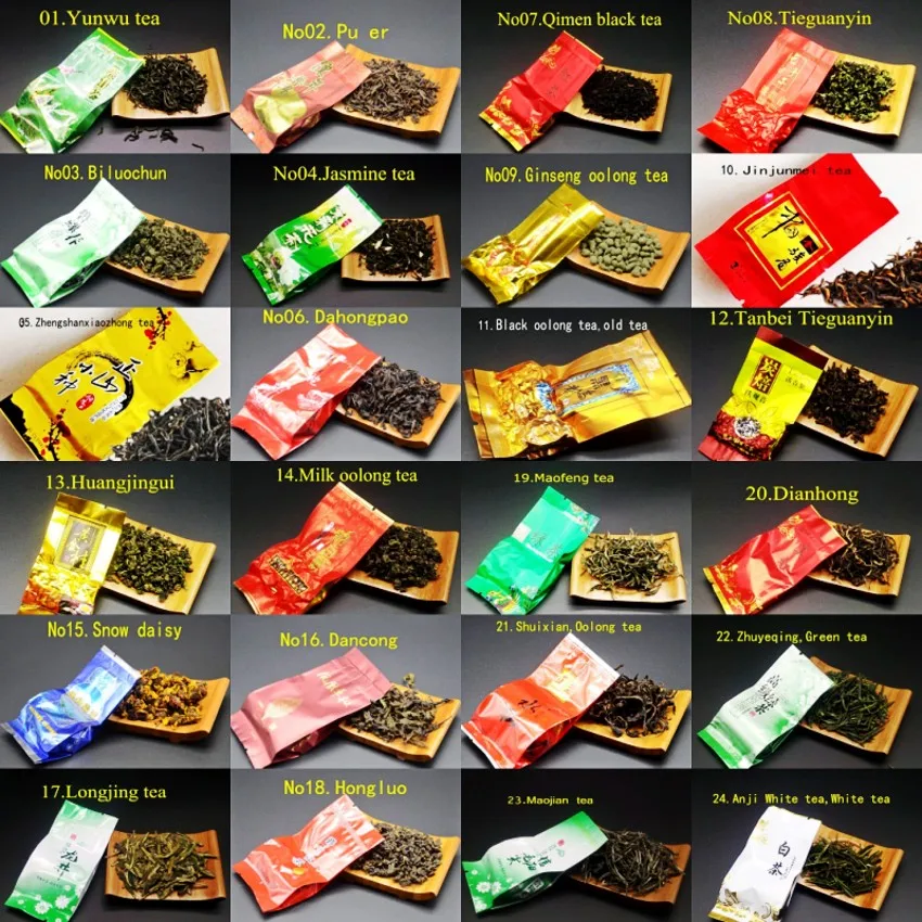28 Different Flavors China Yunnan Ripe Puɾr Tea Classic Glutinous Rice Cooked Green Food Loose Pure Material |