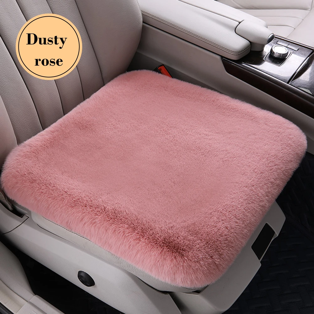 

Car Seat Cushion Driver Seat Cushion Winter Warm Fluffy Plush Thick Wool Chair Home Car Pad Seat Cover Interior Accessories