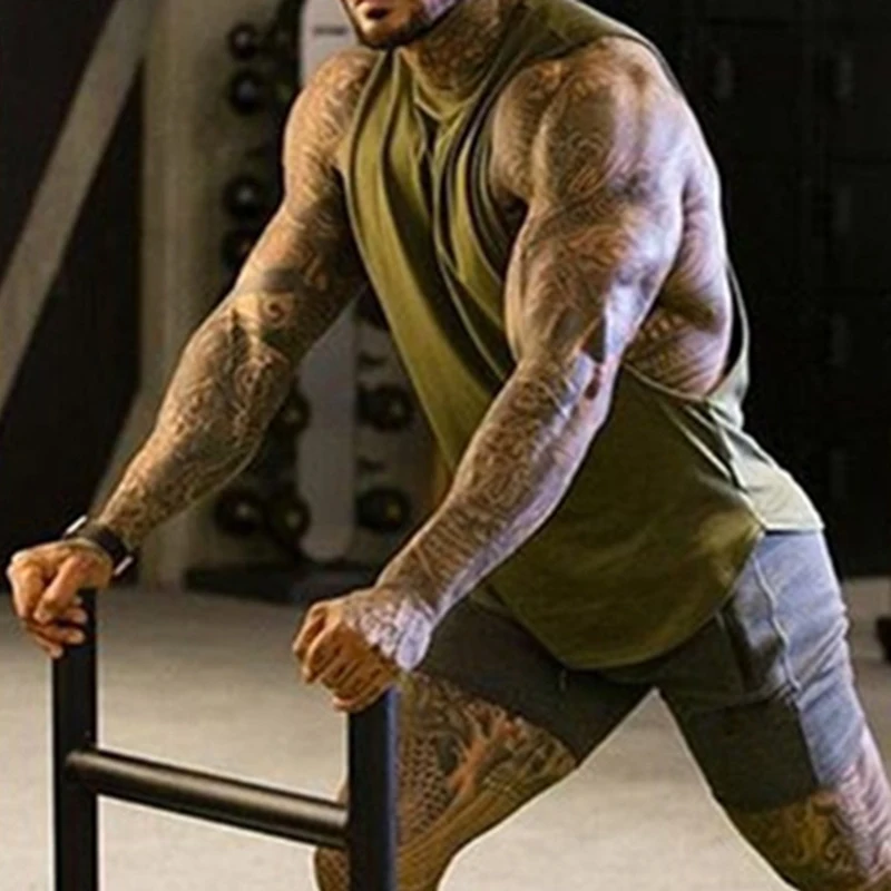 

Жилетка мужская для фитнеса и бега, приталенная однотонная одежда, жилет без рукавов для бега и упражнений, майка, лето