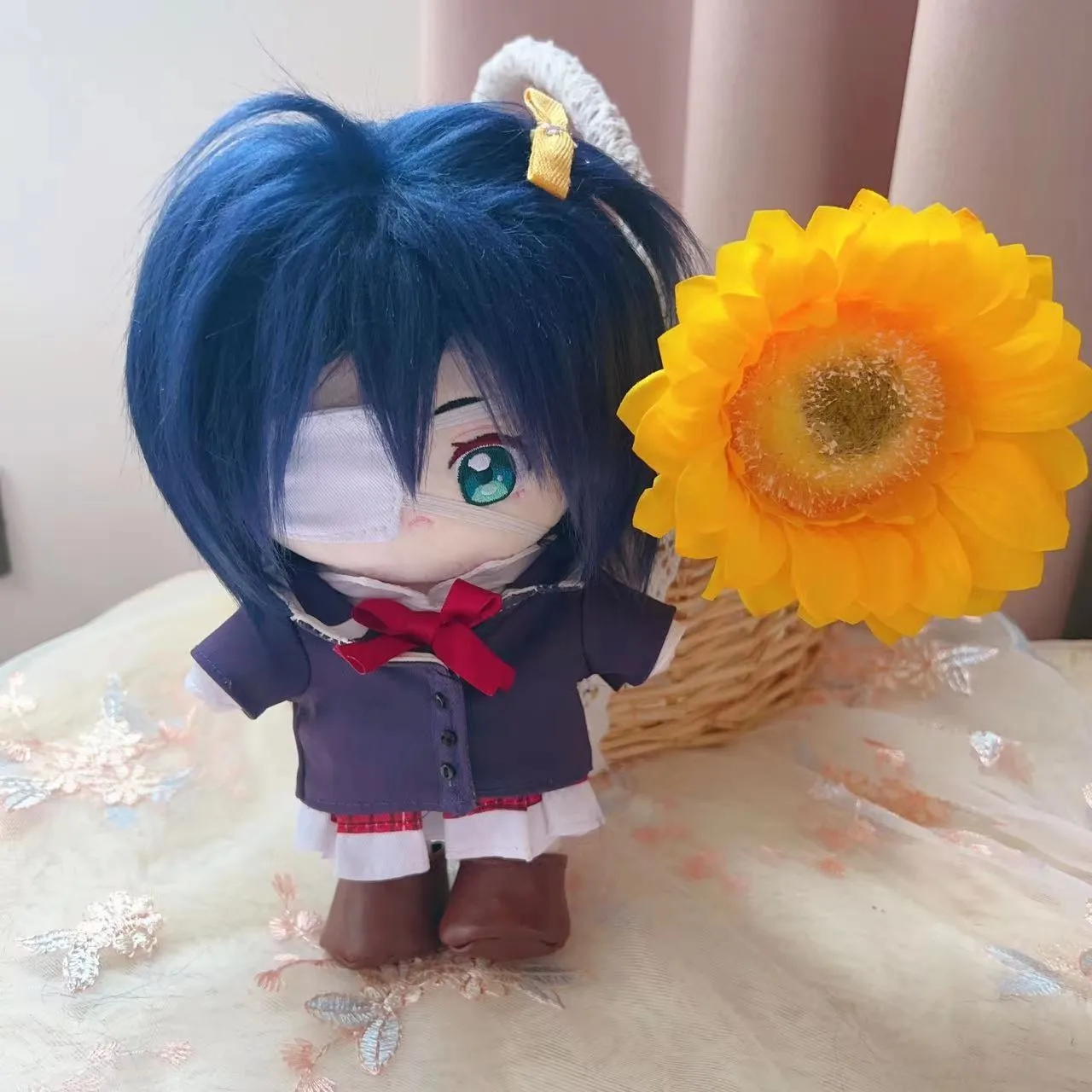 

20cm Plush Doll Body Change Clothes Outfit Cute Anime Love, Chunibyo & Other Delusions Takanashi Rikka Cosplay Fans Gift