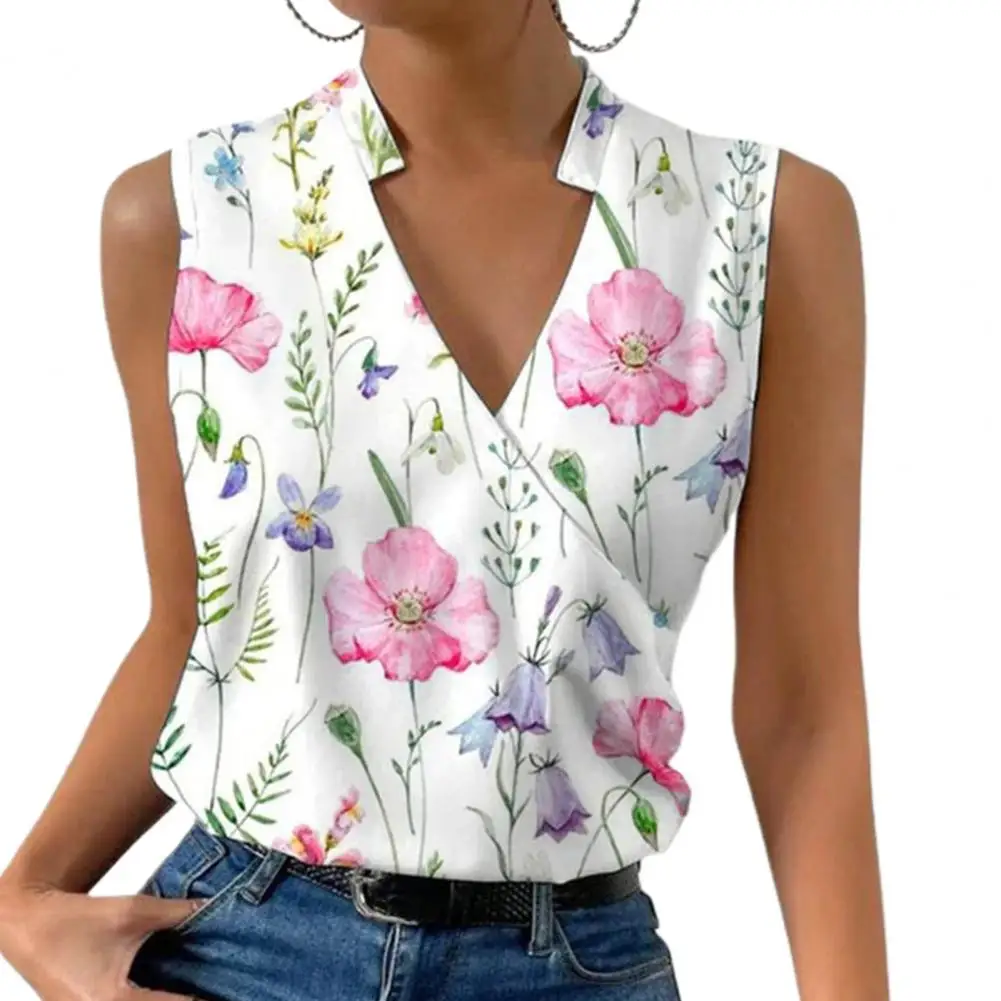 

T-shirt Vest Trendy Women Simple Loose Tee Top Skin-touching Tee Top Women Floral Print Loose T-shirt Streetwear