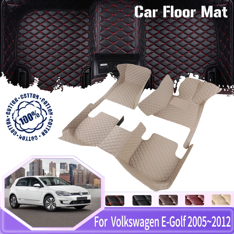 

Hybrid Electric Auto Car Floor Mats For Volkswagen VW E-Golf 2015~2019 5seat Hatchback Anti-dirt Pad Leather Mat Car Accessories