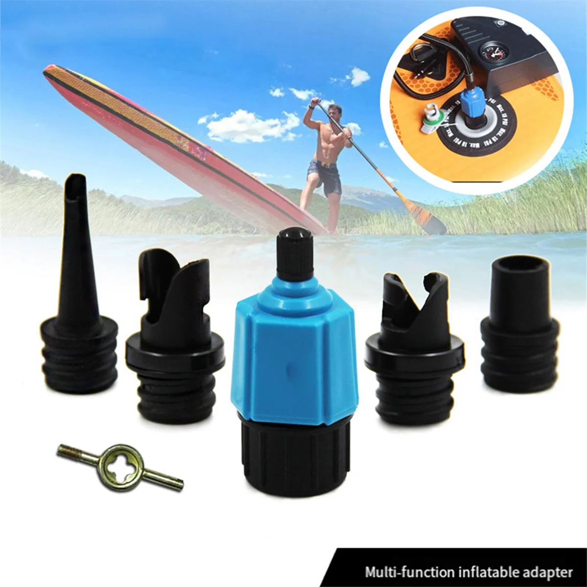Адаптер воздушного клапана для надувных лодок КАЯКОВ насосов и компрессоров