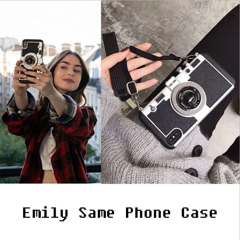 

Fashion Cool Camera Emily Is In Paris Model Phone Case for IPhone 13 12 11 Pro Max XS XR X 8 7 6 6s Plus SE Soft Silicone Cover