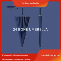 men reinforced umbrella automatic 24 bone long handle straight business mens vintage gift umbrella