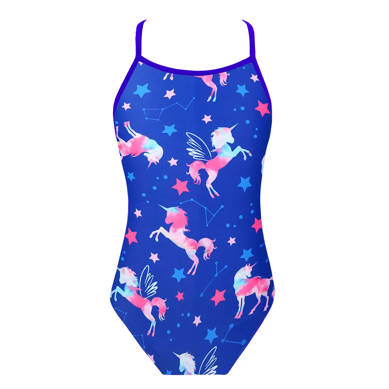 

4-16Years Girls Kids Swimsuit 2022 Printed Children Girl One Piece Swimwear Fishscale Swimming Suit Beachwear Monokini Teenage