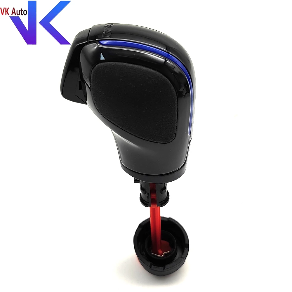 Для VW Golf MK6 /MK7/R Passat B8 черный хром с замшевой кожаной ручкой переключения передач