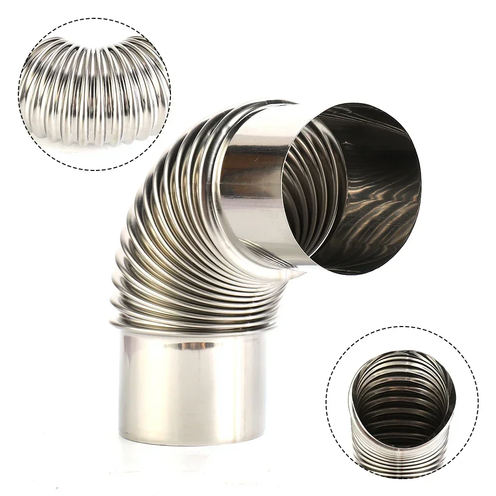 Колено 60/70/80 мм колено 90 градусов изгиб дымохода ° Плита из нержавеющей стали