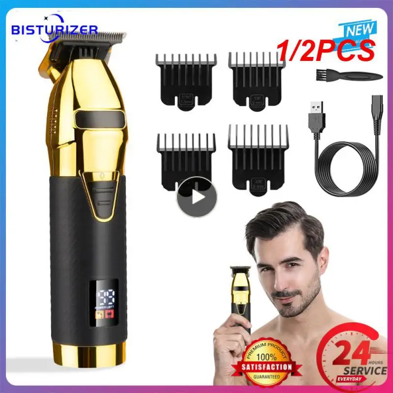 

1/2PCS New Professional T9 Electric Hair Trimmer for Men USB Hair Clipper Barber Shaver Trimmer Beard 0mm Men Hair Cutting