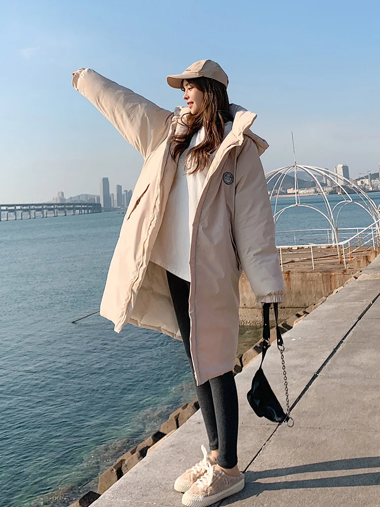 Vielleicht Autumn Winter Jacket Women 2022 Thick Warm Hooded Long Parkas Cotton Padded Coat Winter Casual Jacket Female Clothes