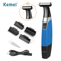 km 1910 kemei electric shaver whole body wash men trimmer usb rechargeable beard trimmer facial shave tool with single blade 47d