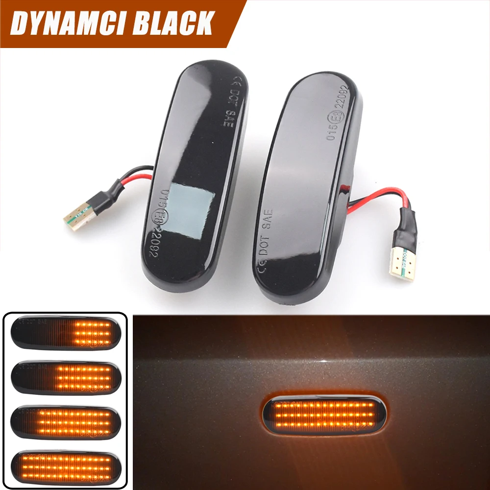 

2 шт. для Fiat Abarth Punto Grande Panda 199 Doblo Fiorino 3 Idea 350 Linea 323 110 динамический светодиодный боковой габаритный фонарь повторителя