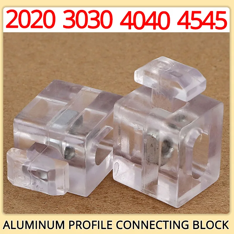 

2020 3030 4040 4545 Aluminum Groove Plate Profile Accessories Transparent Interval Connecting Block Rubber Particle Fixed Base