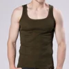 Men Muscle Vests Cotton Underwear Sleeveless Tank Top Solid Muscle Vest Undershirts O-neck Gymclothing Bodybuilding Tank Tops 6