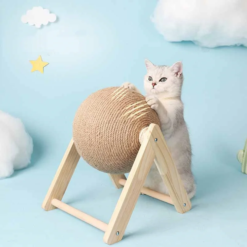 

Cat Toy Interactive Cat Scratcher Ball Kitten Sisal Rope Ball Scratch Paws Pet Grinding Scratching Cats For Scratcher Toys