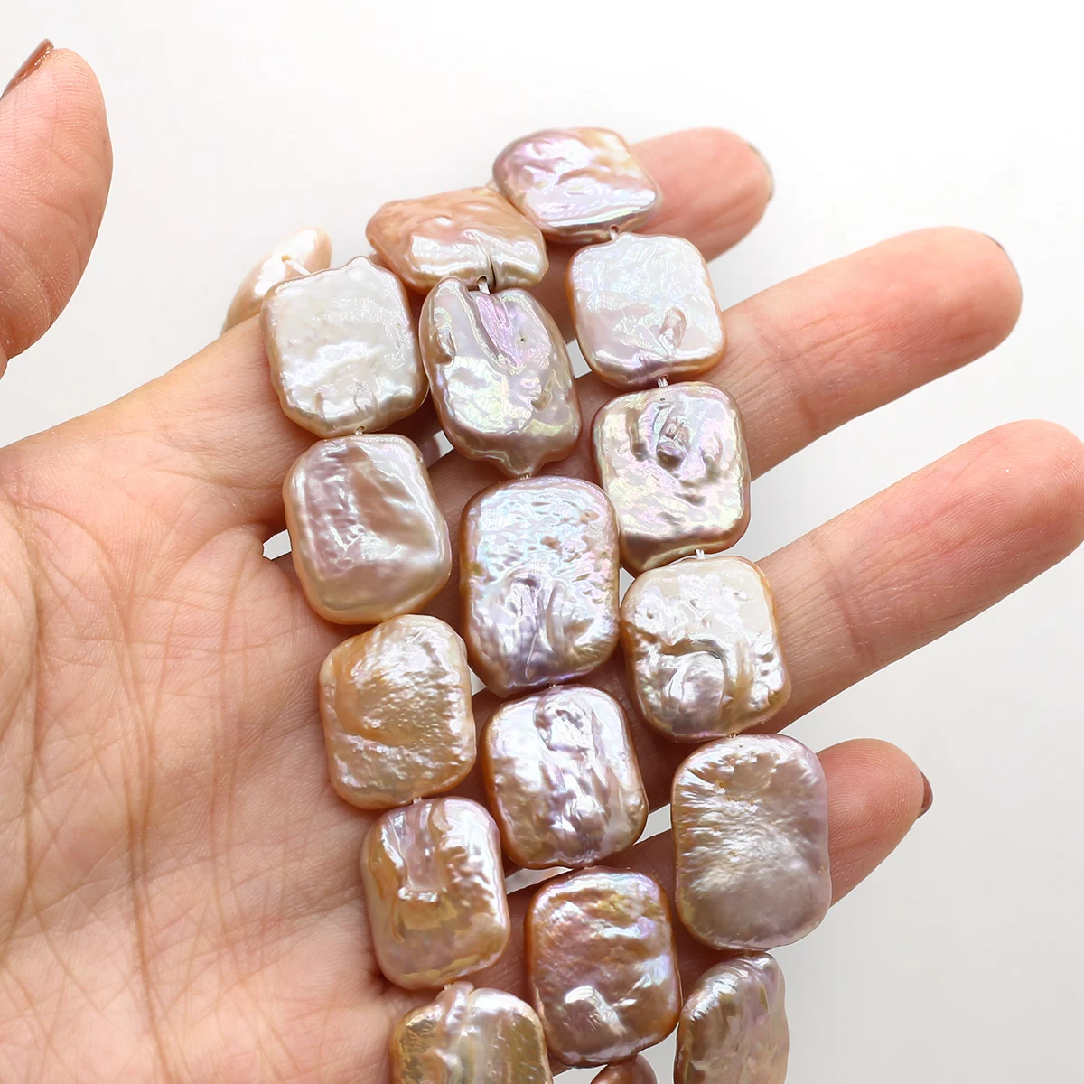 15X20MM Rectangular Natural Freshwater Baroque Pearl  Loose Spacer Beads for Jewelry Making Diy Bracelets Necklaces Accessorie