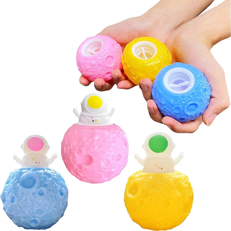 Astronaut Squishy Stress Ball Planet Squeeze Pop up Toy Astronaut Fidget Sensory Toys, Anxiety and Stress Relief for Autism enlarge