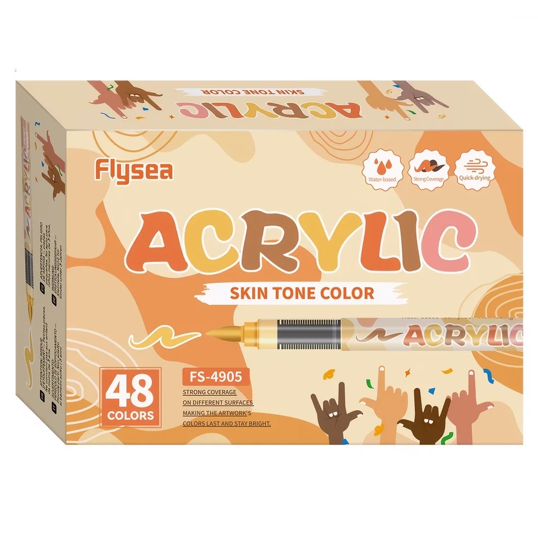 

Акриловые маркеры 24 цвета серия телесных оттенков