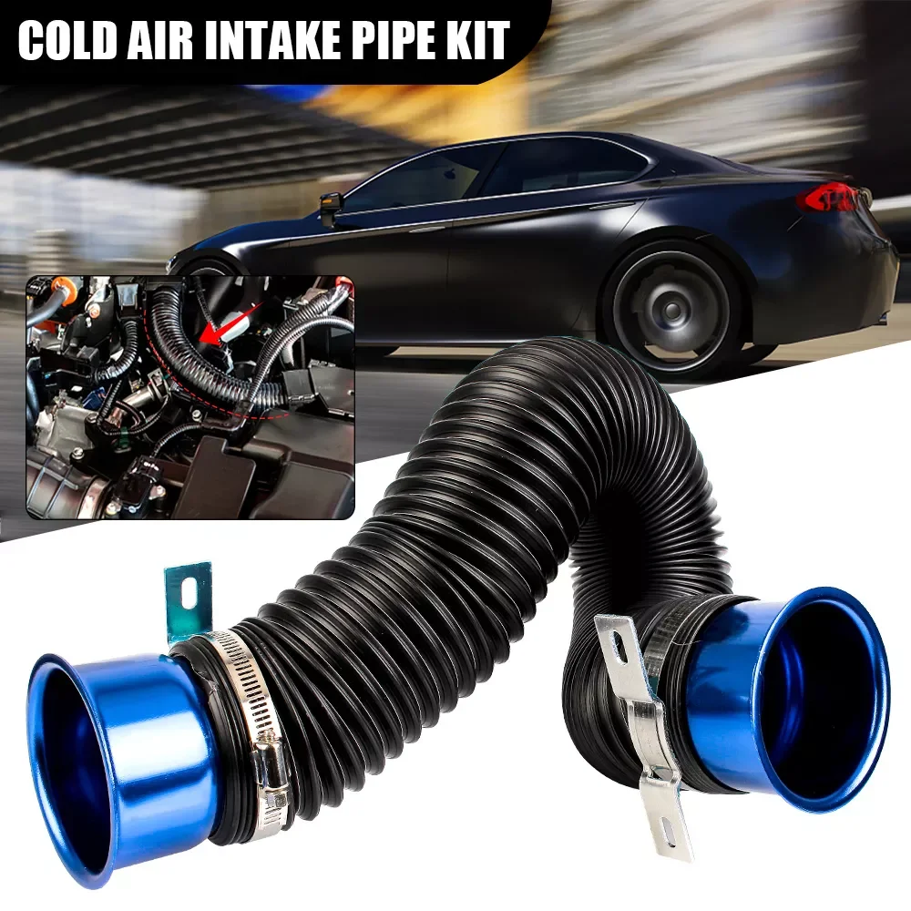 

Universal Car Modification Tube With Connector & Braket Feed Hose Pipe Cold Air Ducting Air Intake Pipe Accessories