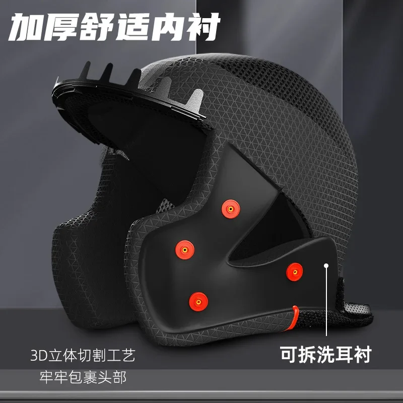 Мотоциклетный шлем с откидной двойной линзой внедорожный гоночный Capacete Casco для