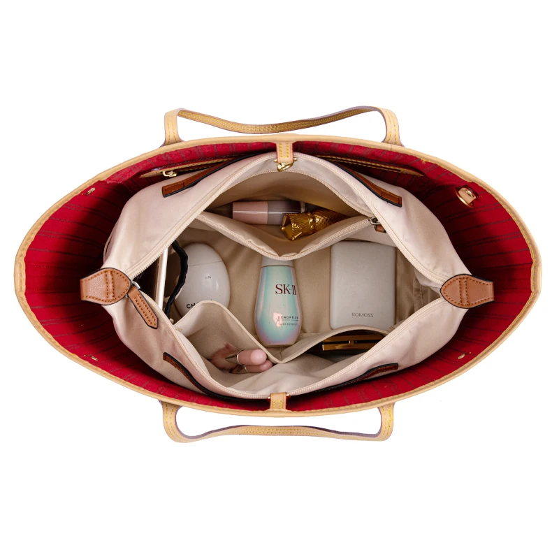 

Satin Cloth Insert Bag Organizer For Neverfull PM MM Makeup Handbag Liner Travel Inner Purse Portable Cosmetic Bags Shaper