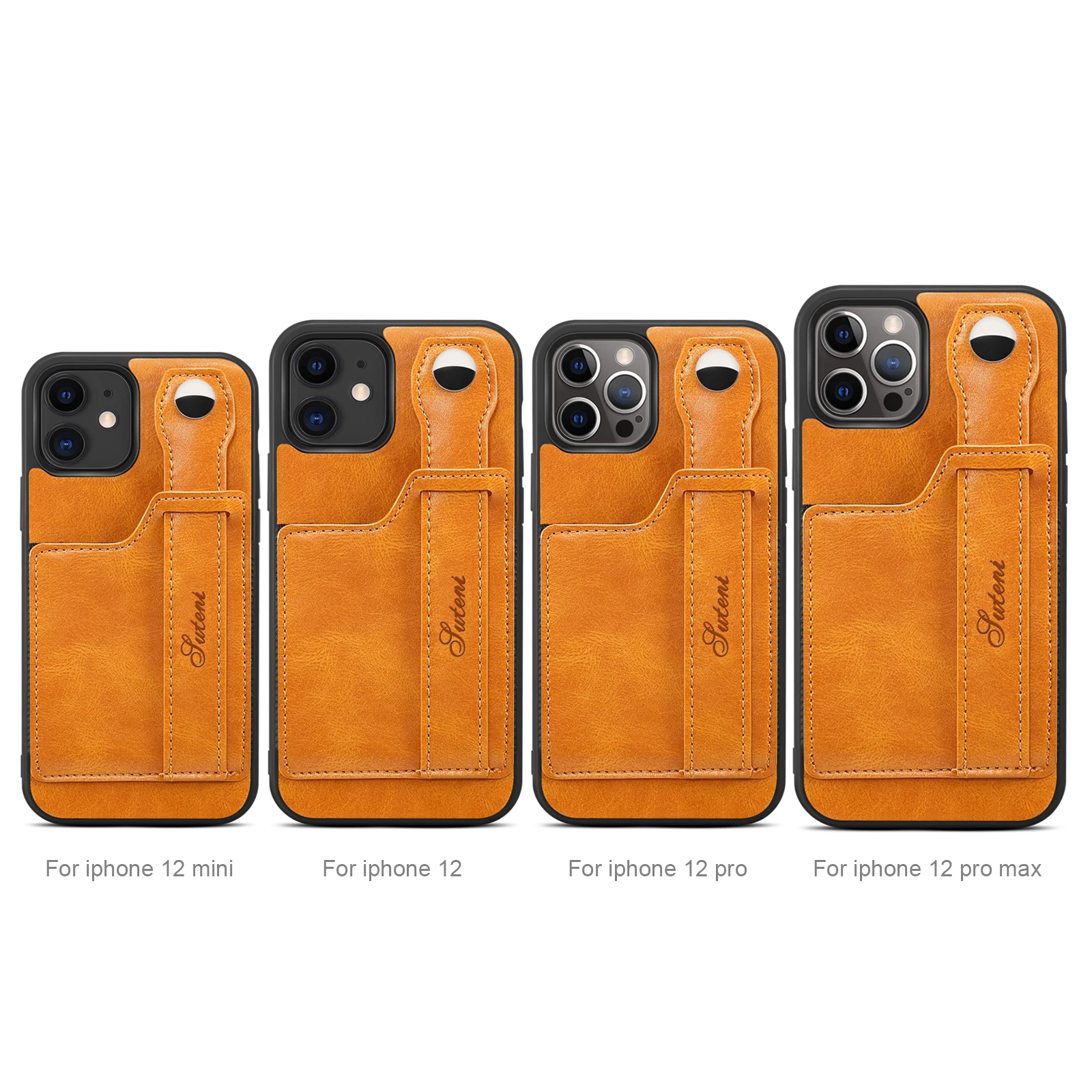 For iPhone 13 12 11 Pro Max 13 12 Mini 6 7 8 Plus X XS XR Case With Wrist Strap And Credit Cards Pocket Wallet Flip Cover Stand