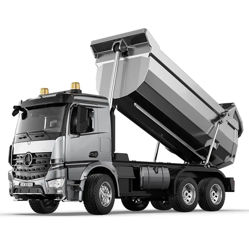 1/20 E590 Rc Dump Truck Remote Control Super Car Model Electric Loader Alloy Engineering Vehicle Beach Toys For children Boys | Игрушки и