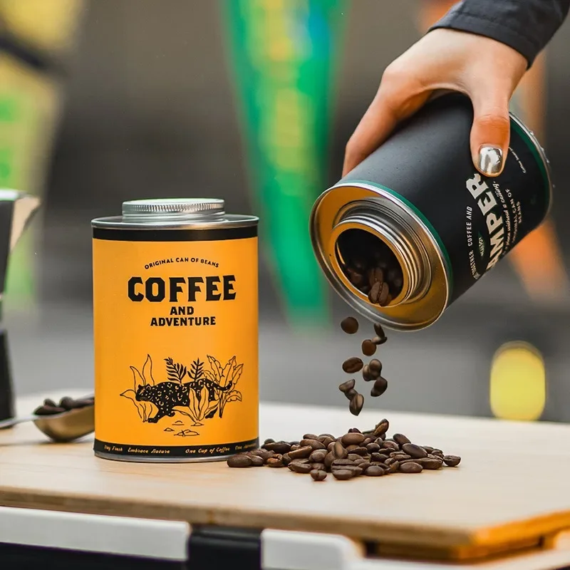 Портативная герметичная банка для кофейных зерен жестяная кемпинга 150 г/200 г