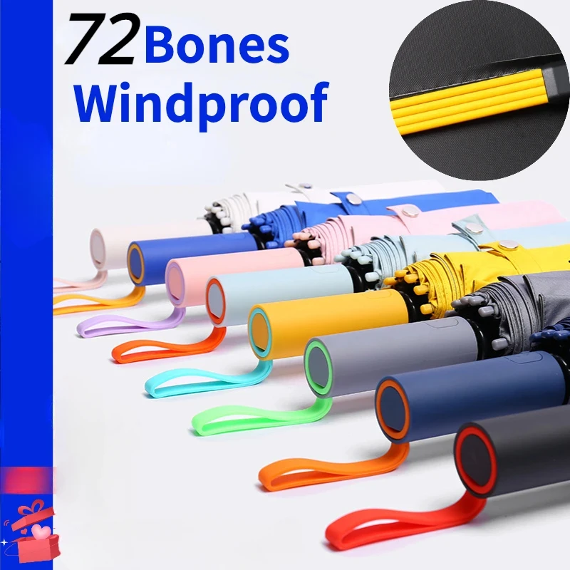 

Зонт Автоматический с защитой от ветра, большой зонт с защитой от дождя и УФ-лучей для мужчин и женщин, 72/80