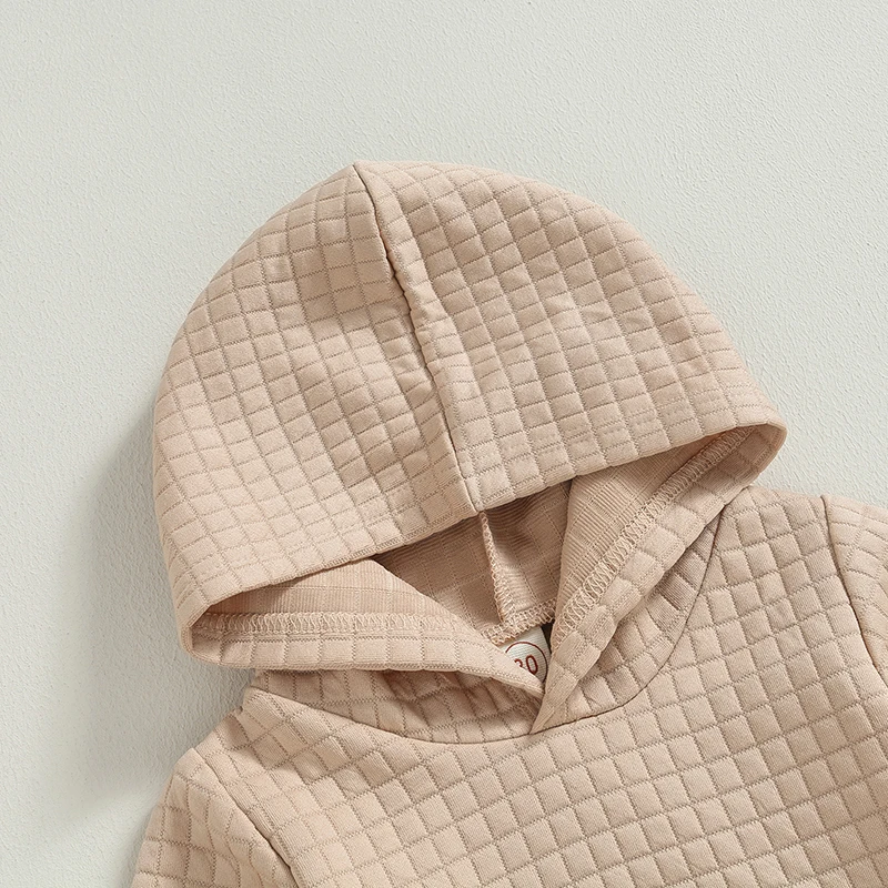 Комплект одежды для мальчиков и девочек из 2 предметов однотонная Толстовка с