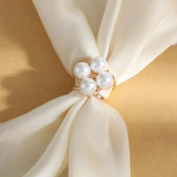 elegant womens brooch simple scarf buckle clip for women shawls pearl brooches korean style all match jewelry accessori fashion