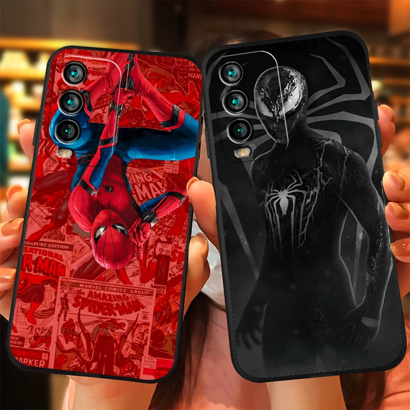 

Marvel Spiderman Phone Cases For Xiaomi Redmi Note 10 10S 10 Pro POCO F3 GT X3 GT M3 Pro X3 NFC Soft TPU Coque Funda Carcasa