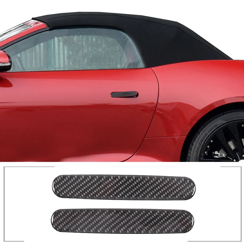 

Наклейки на дверную ручку из мягкого углеродного волокна для Jaguar F-TYPE 2013-2022, аксессуары для интерьера автомобиля