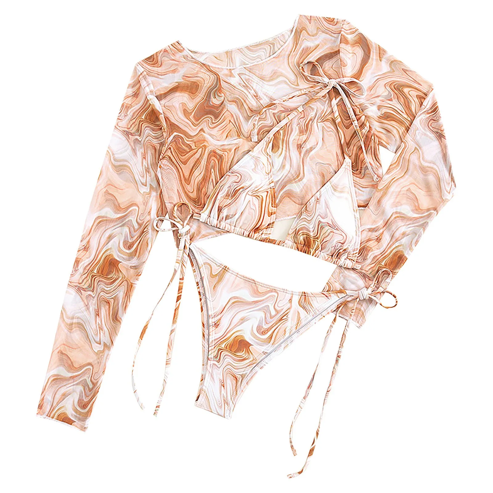 

Fresh Body Swimwear Sets Three Pattern Bikini Set Bikini Printing Sexy Women's Split Bikini Swimwears Swimwears bikini string