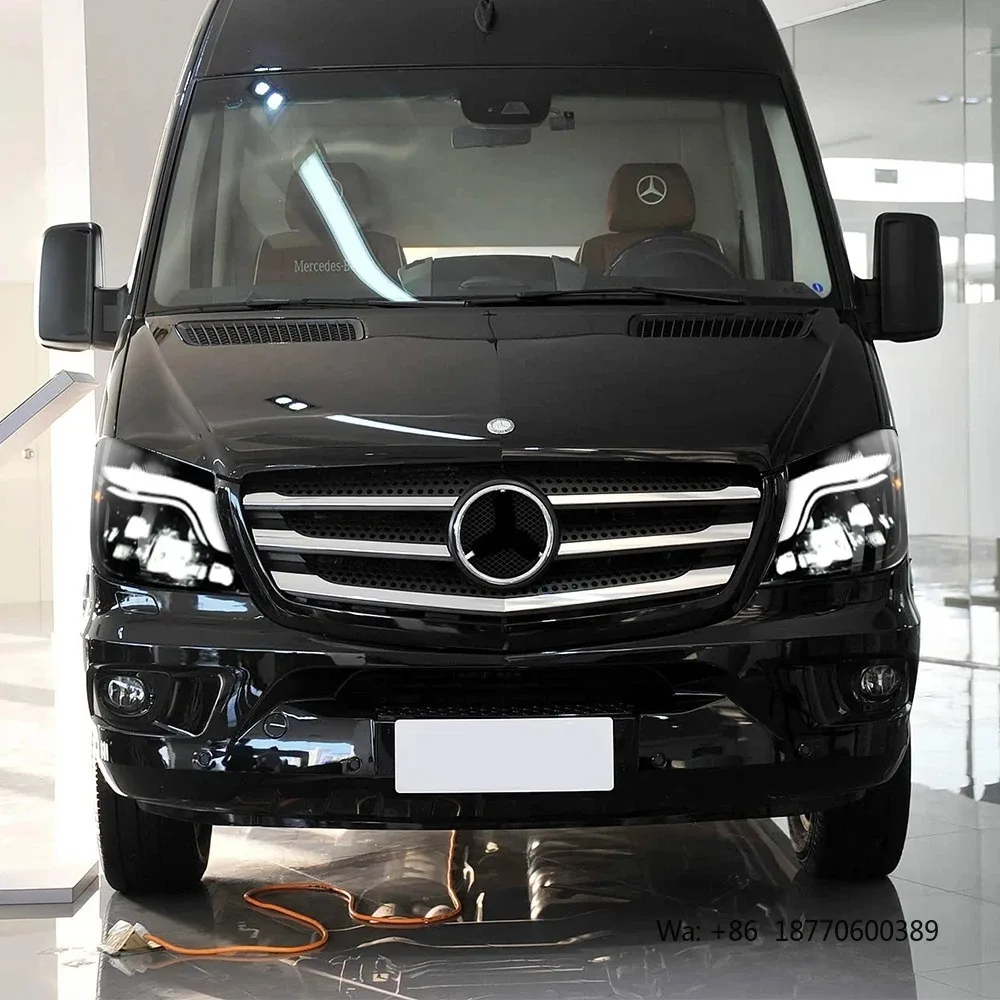 Фото Фары HETOP Sprinter 2014-2018: Обновленные светодиодные проекционные фары с ДХО для Mercedes-Benz №4